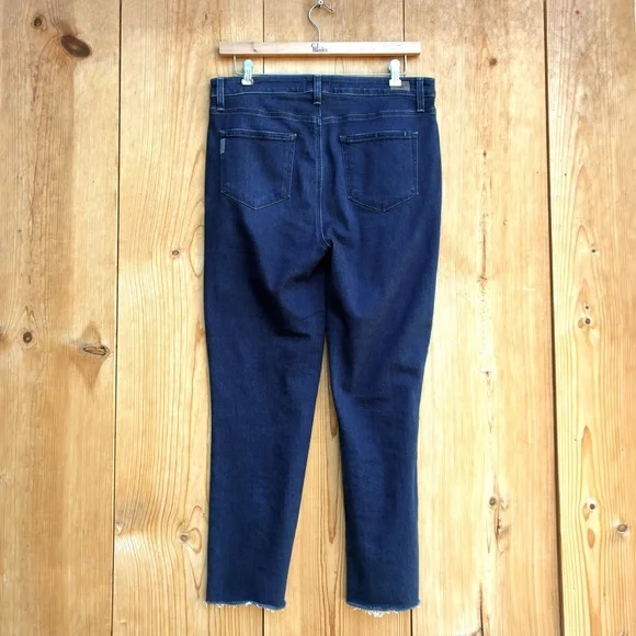 Paige Cindy Straight Jeans Raw Hem Sz 33 - Picture 6 of 6